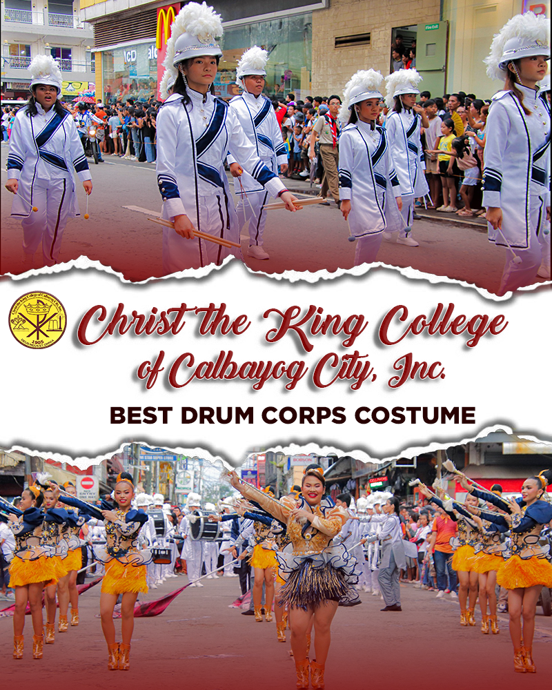 CKC Marching Band was awarded “Best in Costume” in this year’s Drum Corps Competition held in celebration of the 76th Charter Day of Calbayog City